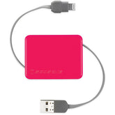 Scosche  I2BOXPK Retractable Charge & Sync Cable for Apple Lightning Devices, Pink - for Iphone & Ipod