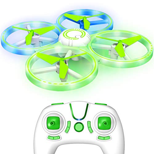 UFO1 Hands Free LED Mini Drone for Kids - Small Drones for Beginners, Hand Operated Flying Toy with 3 Speeds, 360 Flips, Altitude Hold and 2 Drone Batteries