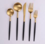 Vikko Dine Vera Two Tone Flatware, 20 Pc Set, Service for 4, 18/10 - Assorted Styles