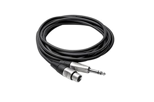 Hosa HXS-020 REAN XLR3F to 1/4" TRS Pro Balanced Interconnect Cable, 20 Feet