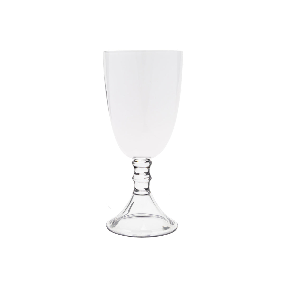 Vikko Decor Iris Clear Stem Glass Goblet, Set Of 6 - Assorted Colors