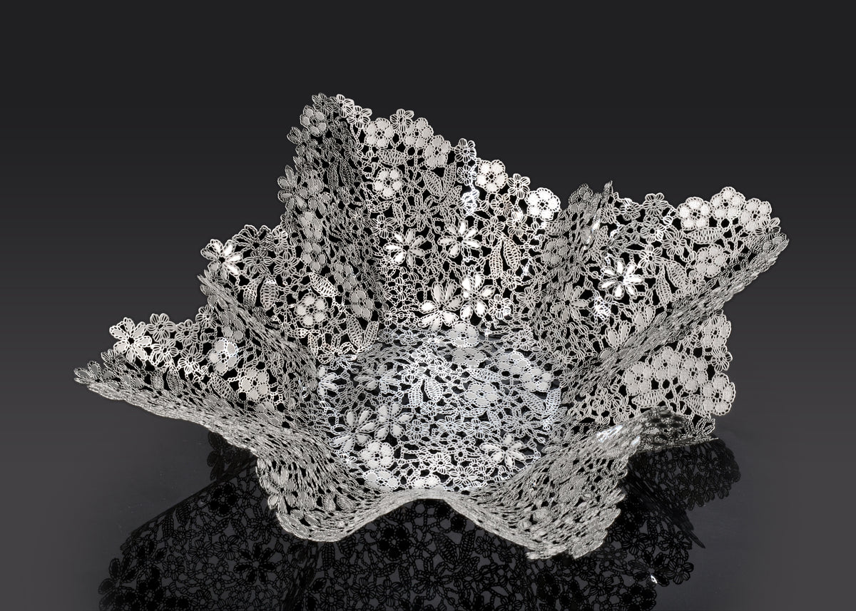 Metalace BO46S-S Petite Fleur Small Bowl, Silver