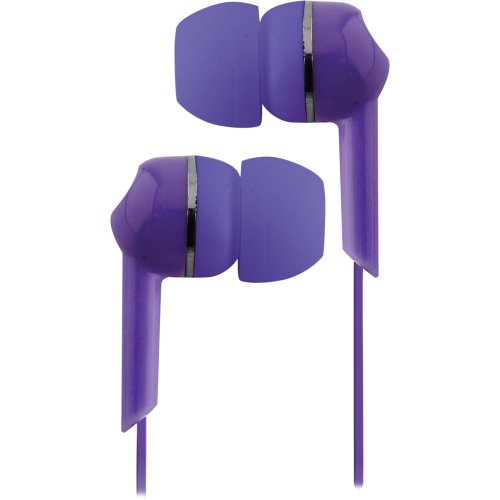 COBY CVE56PUR Jammerz Moods Super Bass Digital Stereo Earphones Earbuds, Purple