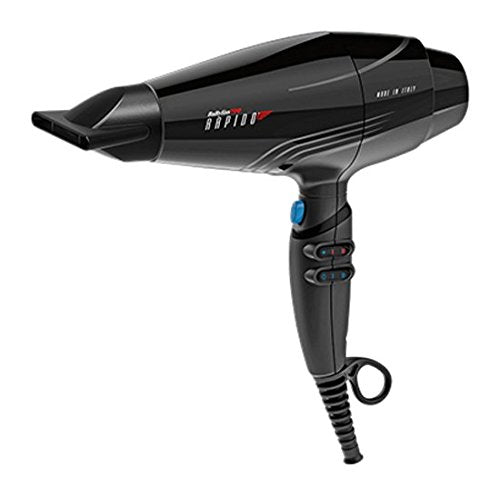 BaBylissPRO BF7000 Rapido Hair Dryer, Lightweight, Quiet, Professional Ferrari Motor, 2000W, Cold Shot, Black