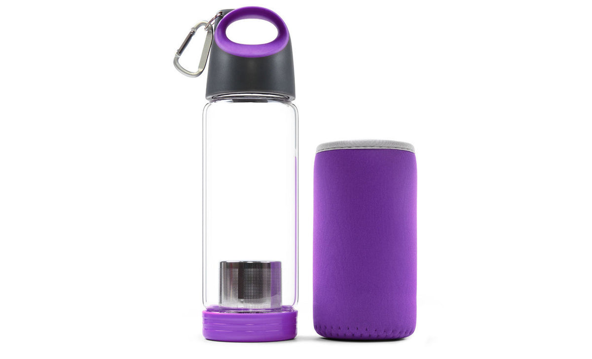 Carteret 15 Oz Hot and Cold Glass Filter Bottle, Assorted Colors