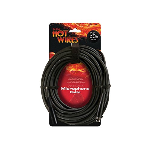 On-Stage Hot Wires XLR Microphone Cable, 25 Feet