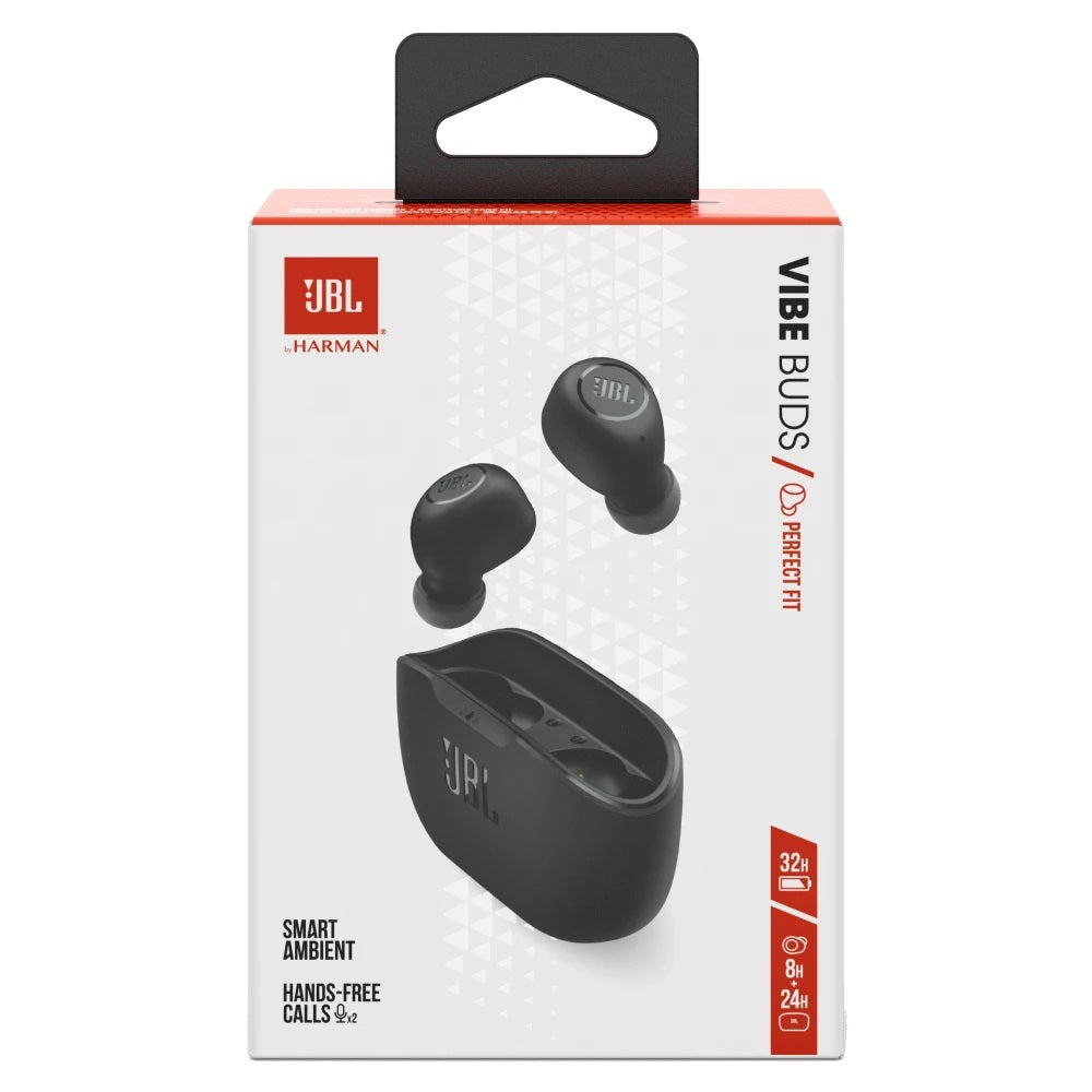 JBL Vibe Buds True Wireless Earbuds, Type C Cable, Black