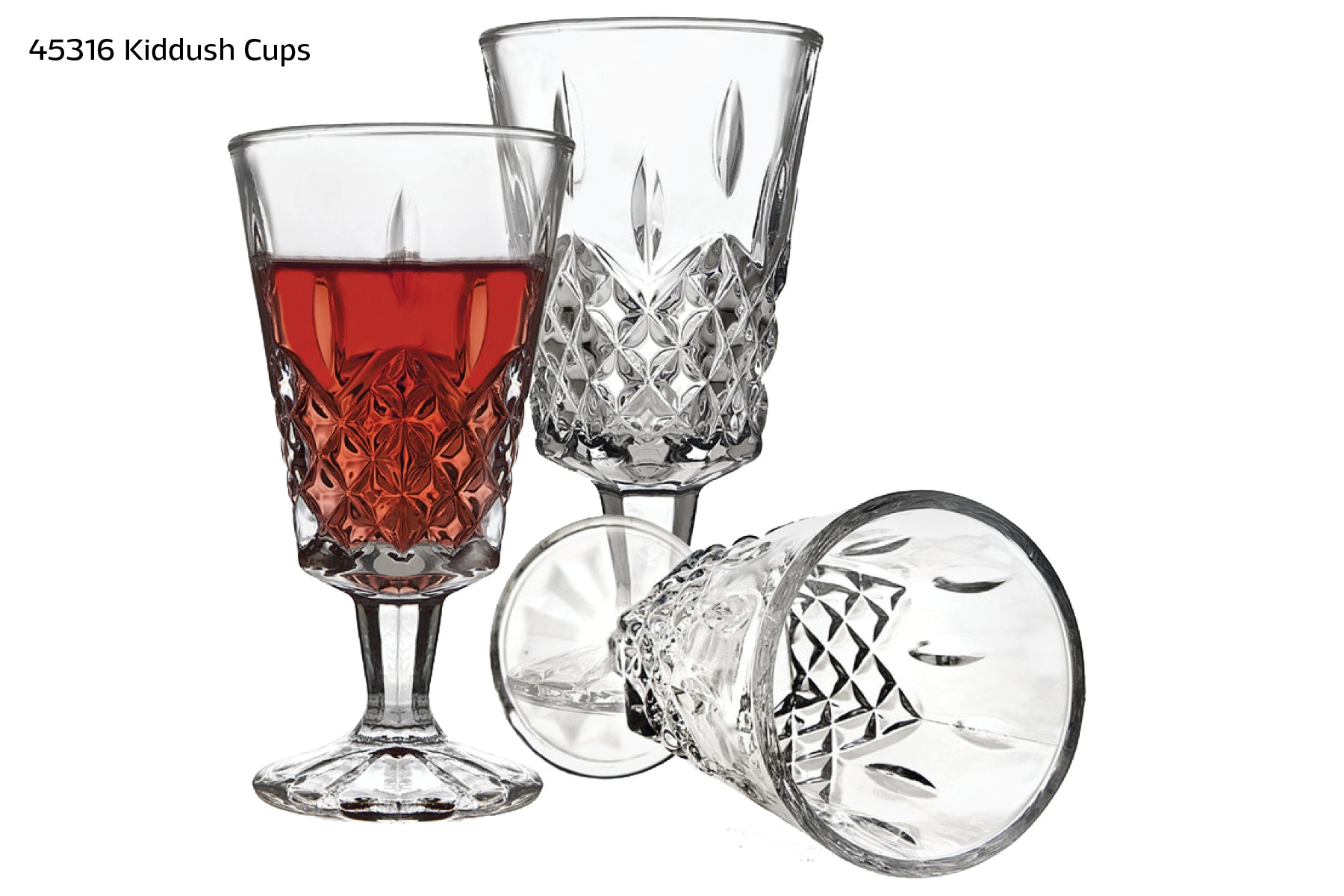 Godinger Elegant Footed Kiddush Cups, Set