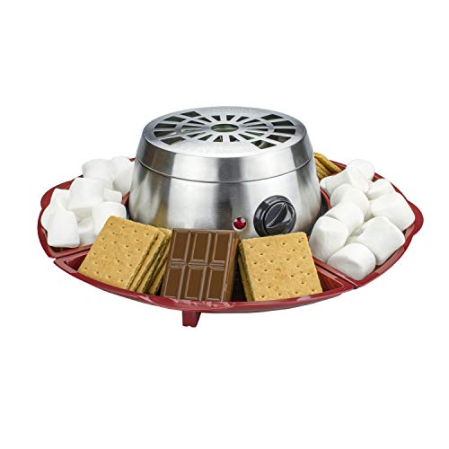 Brentwood Appliances TS603 Indoor Electric Stainless Steel Smores Maker with 4 Trays and 4 Roasting Forks, One Size, Multicolored