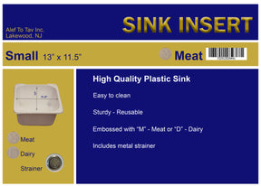 Embossed Sink Insert - Assorted Sizes for Meat and Dairy