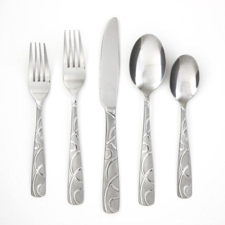 Cambridge 20 Piece 18/0 Flatware Set, Conquest Sand