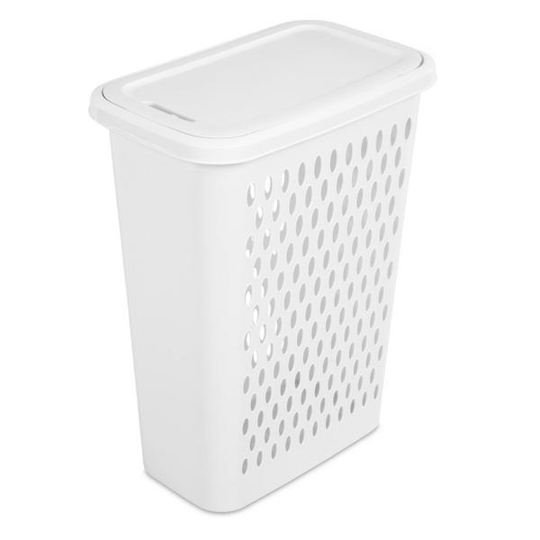 Sterilite Slim Laundry Hamper, White