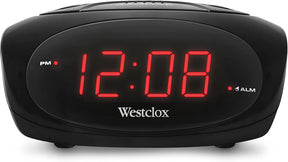 Westclox 0.6" Digital LED display Alarm Clock, Black