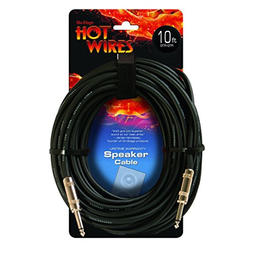 On Stage Hot Wires 1/4" to 1/4" Quarter Inch Cable (SP14-10)