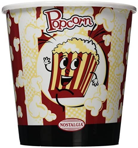 Nostalgia 4-Quart Reusable Popcorn Bucket, 1 pack, 6 pack