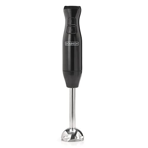 Dominion Immersion Stick Hand Blender, Stainless Steel Shaft & Blades, Powerful 180 Watt, 2-Speed Control, Removable Blending Stick for Easy Cleaning, Black