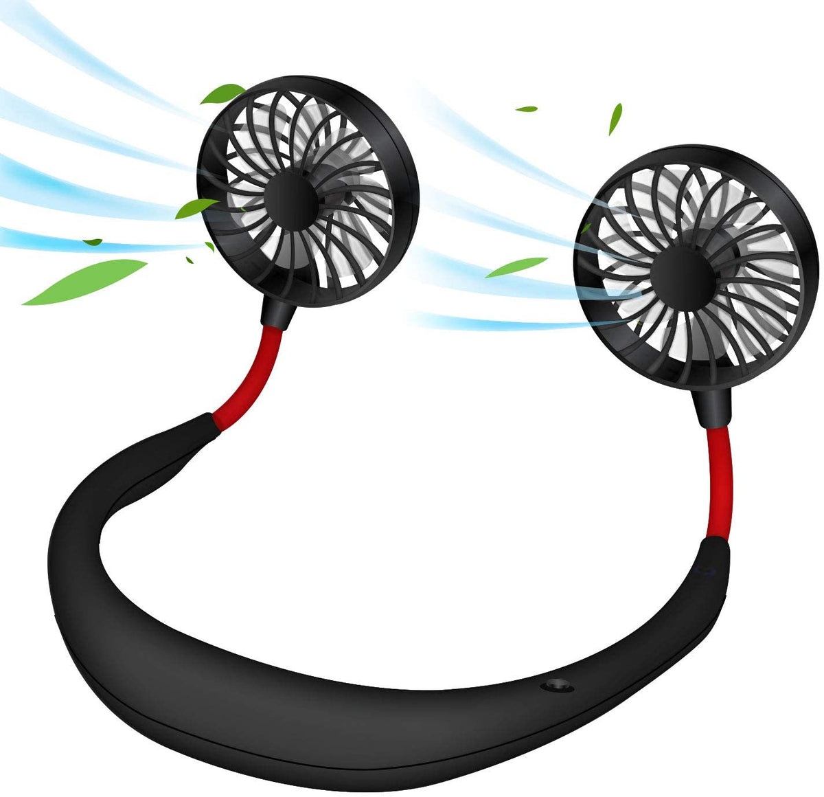 Cellet Hands Free Portable Double Side Neck Held Fans, Rechargeable USB Battery Personal Mini Fans Travel Cooling Fan