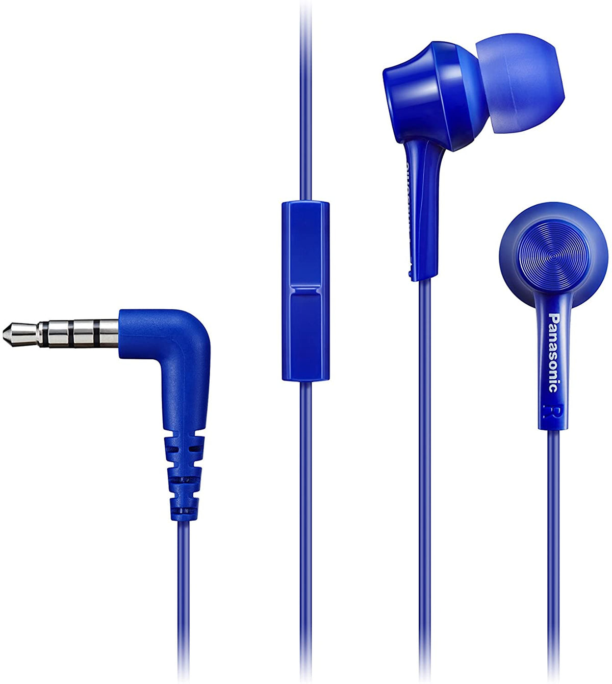 Panasonic - Canal Type in-Ear Headphones with Mic/Remote, Blue