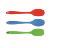 Kadra L. Gourmet Silicone Spatula , Assorted Colors (Red, Green, Blue, Black)