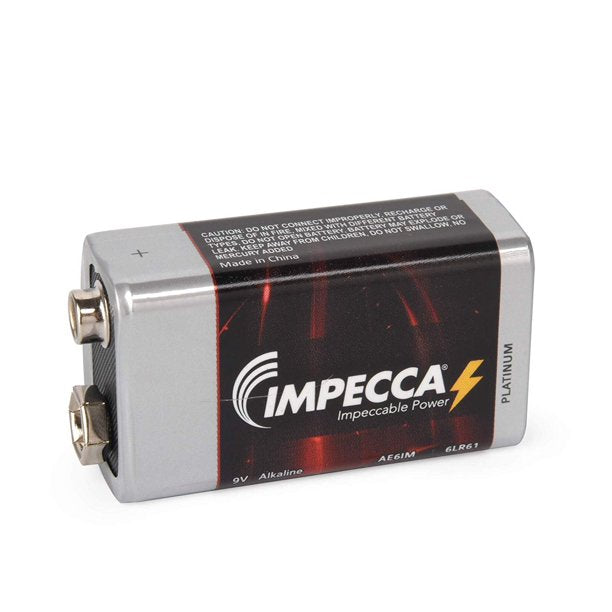 IMPECCA - 9V Alkaline Batteries, 1 Pack