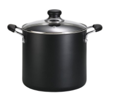 T-fal 8QT B3626164 Specialty Total Nonstick Stockpot, Black - Dishwasher Safe, Oven Safe COOKPOT