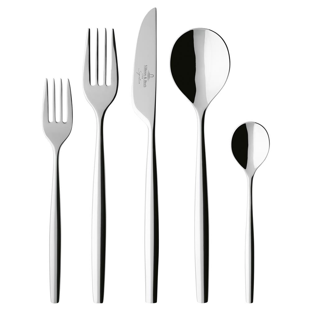 Villeroy & Boch MetroChic 20 Piece Flatware Set Stainless Steel, Dishwasher Safe