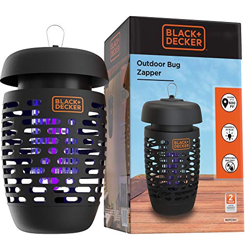 BLACK+DECKER Bug Zapper Electric Insect Control for Flies, Gnats, Mosquitoes & Others for Indoor & Outdoor Use Covers Up to 625 Square Feet
