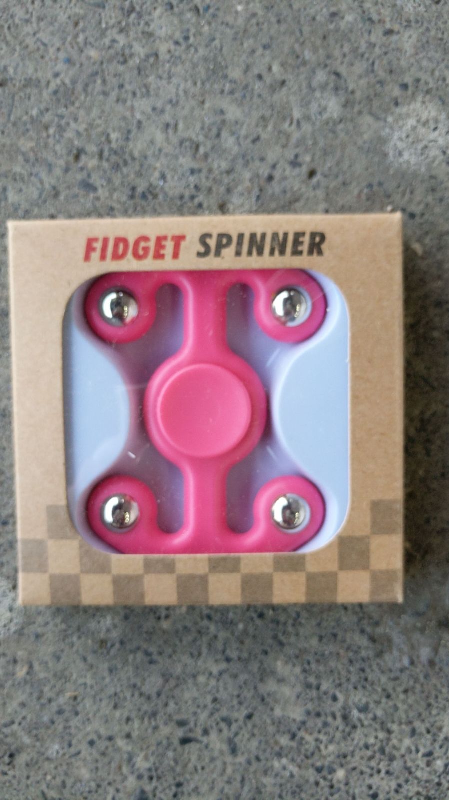 4 Sided Fidgit Fidget Spinner, Pink