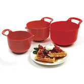 Norpro Mixing Bowls, Red, Set of 3