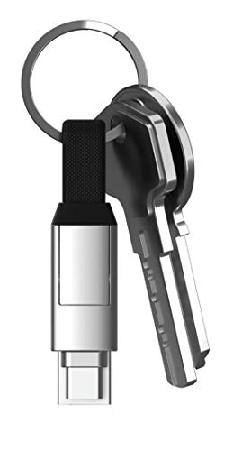 inCharge 6 - The Six-in-One Cable, Magnetic Portable Keyring, Mercury Grey