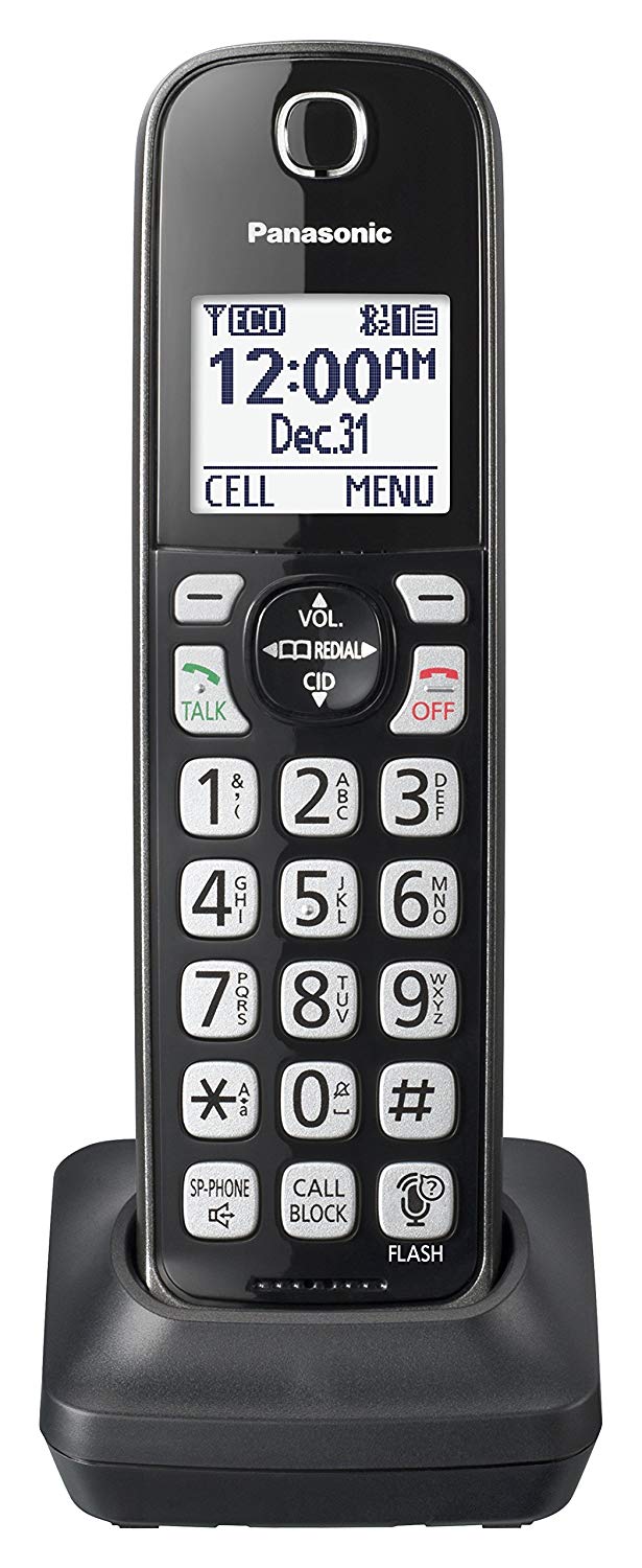 Panasonic KX-TGDA51M Dect 6.0 Digital Additional Cordless Metallic Black Handset for KX-TGD56x Series