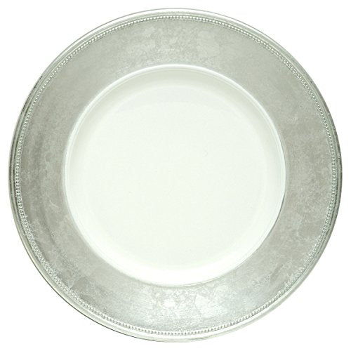 Silver Leaf Rim Charger