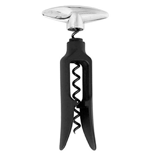 True Twister Easy Corkscrew Turn Key Bar Accessory, No Pull Needed, Wine Bottle Opener, 6", Black