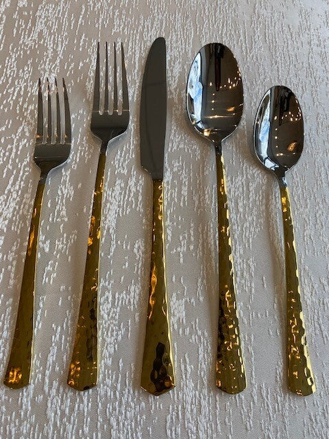 Holister Metropolitan Collection Nancy Gold 20 Pieces Flatware Set, Service for 4