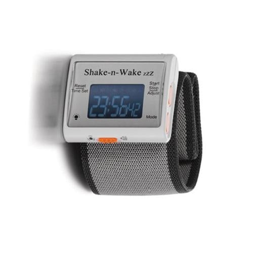Shake-N-Wake Vibrating Wrist  Alarm Clock (White)