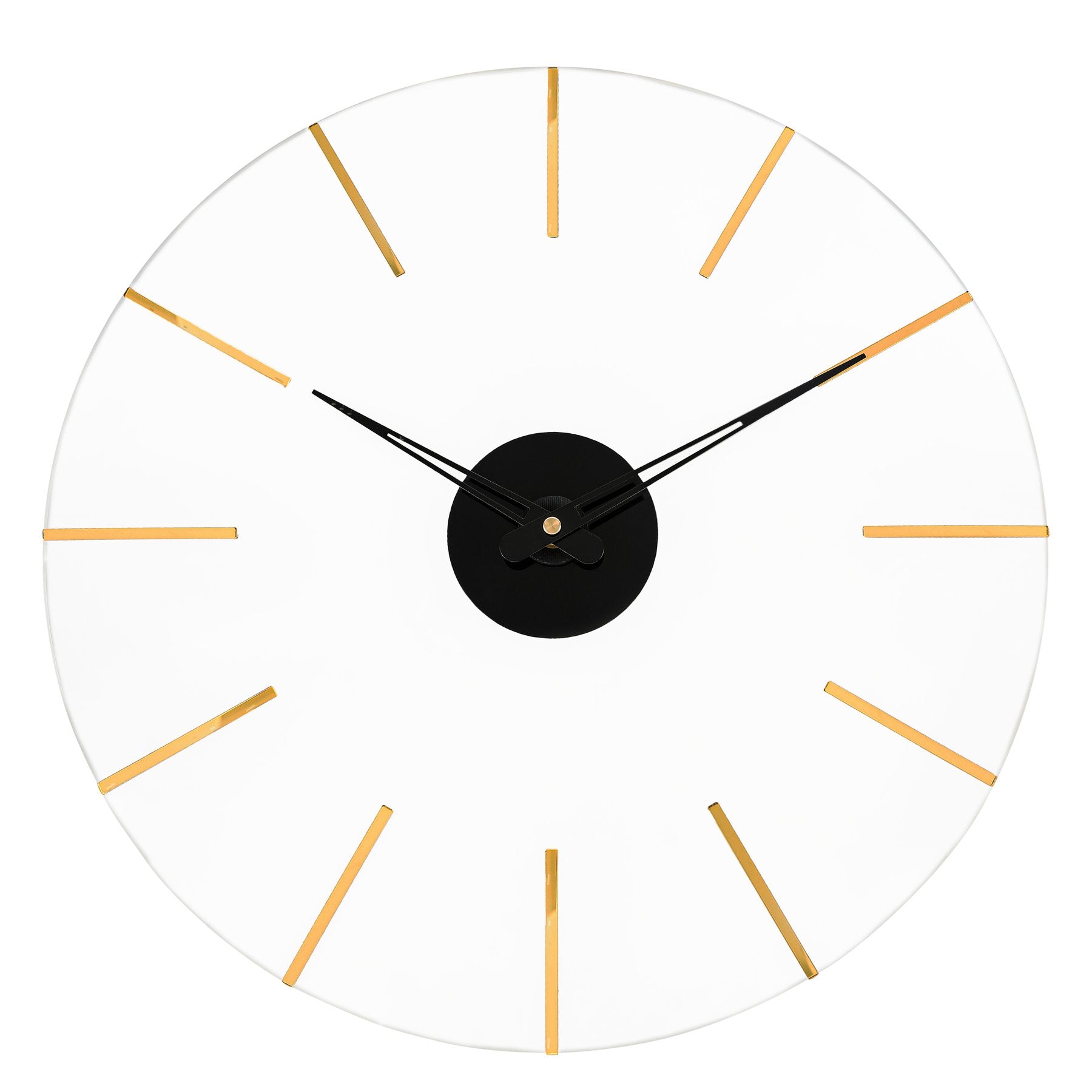 Waterdale MetaLucite Mirror Clock, Line Style, Gold