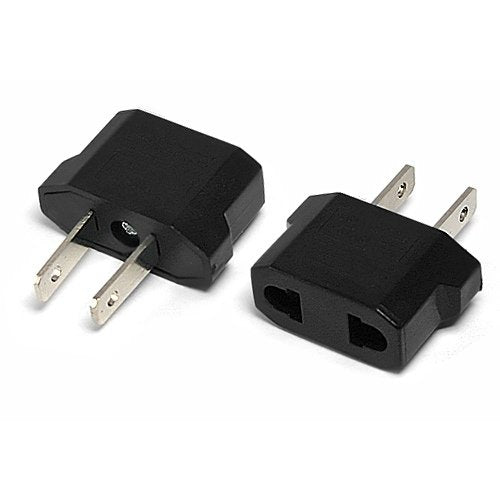 Flat Pin Adapter 220 Volts to 110 Volts - To Plug in Foreign Devices in the U.S