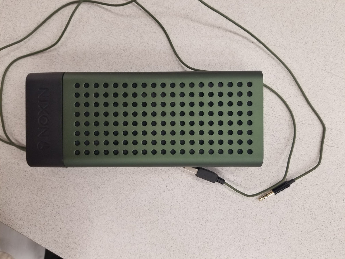 Nixon TPS Portable Speaker with Built-in Aux & Charging Cable, Green - 6 hour battery life (1 hour charge), link two speakers together for stereo sound