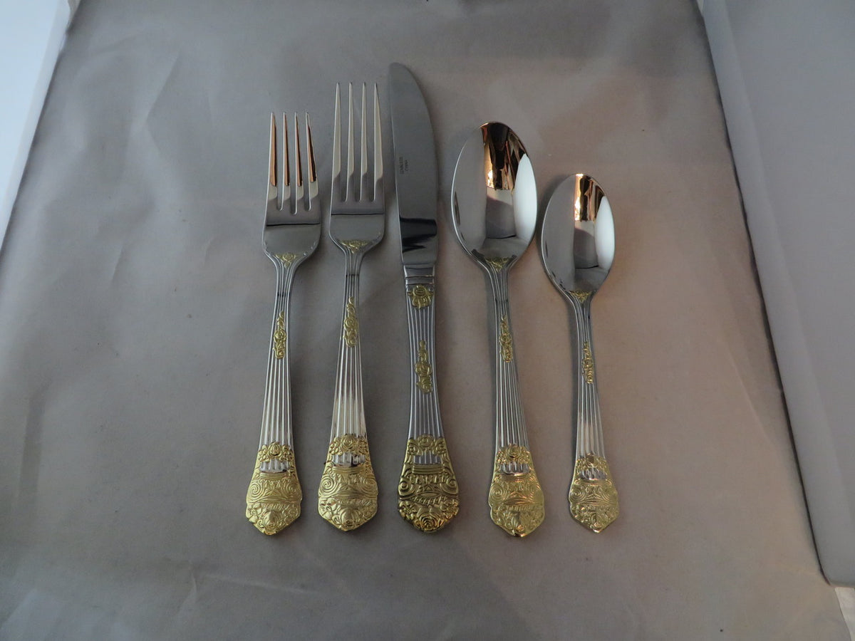 Holister G100239 20 Piece Flatware Set, Scottish Rose GA