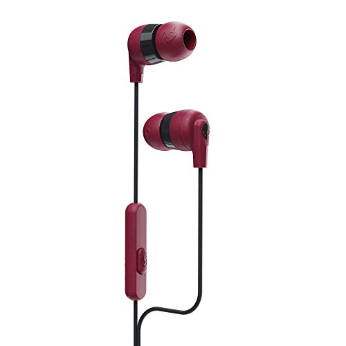 Skullcandy Ink'd Plus In-Ear Earbud, with Inline Mic - Deep Red