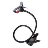 Universal Flexible Goose Neck Clip Mount Holder for Bed, Car, Desk, for use with Cell Phones, Gps, & other Electronic devices (Black)