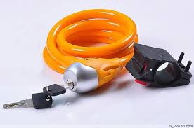 Tonyon 4' Cable Lock with Key for Bicycle Bike, Yellow