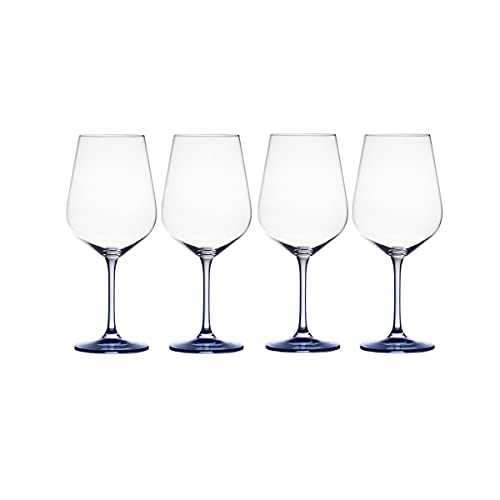 Mikasa Gianna Ombre Red Wine Glasses, Set of 4, Blue