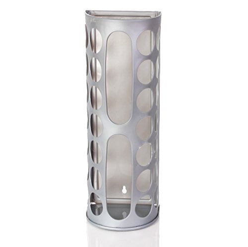 YBM Home Grocery Bag Holder Storage Plastic Shopping Bags Saver Grey