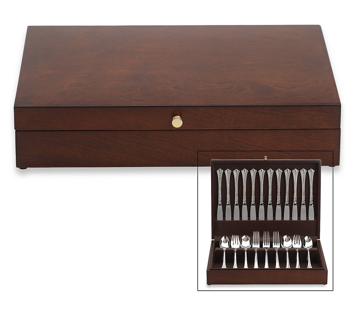 Reed And Barton Eureka Mahogany Flatware Chest