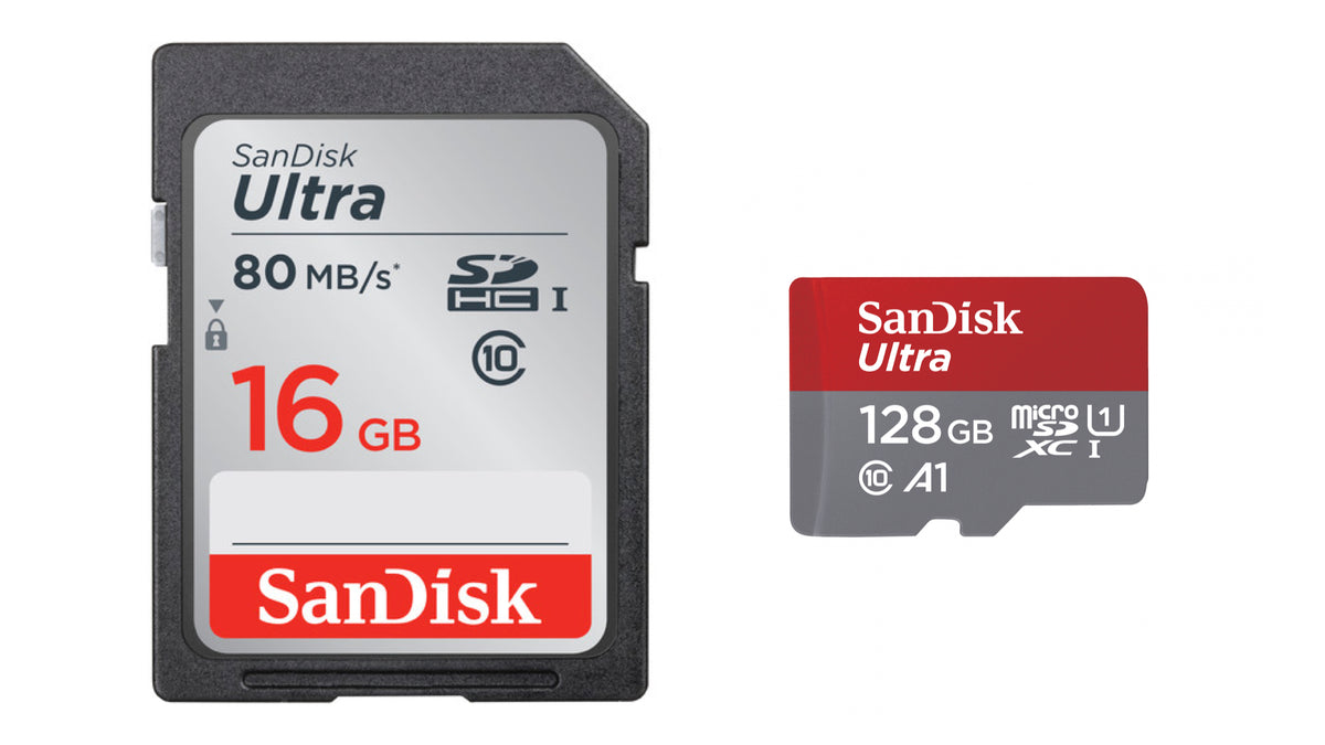 Sandisk SD Card, MicroSD Memory Card, Various Sizes