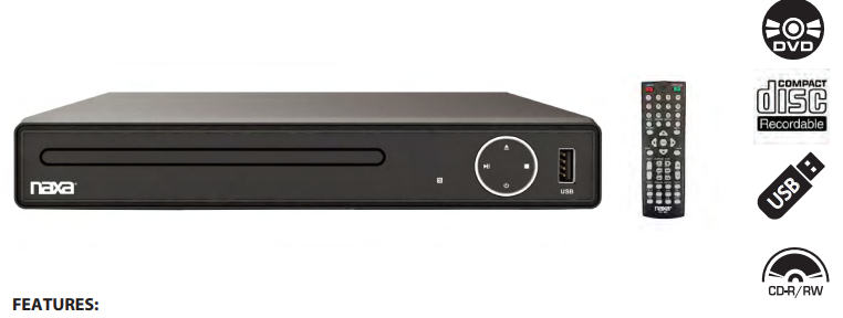 Naxa Digital DVD Player with Progressive Scan