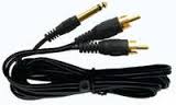 TRISONIC TS-1205GA 6.3MM MONO PLUG TO 2 RCA PLUGS