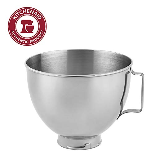 KitchenAid K45SBWH 4.5QT Bowl for Pivot Head Stand Mixer, Stainless Steel MIXREP
