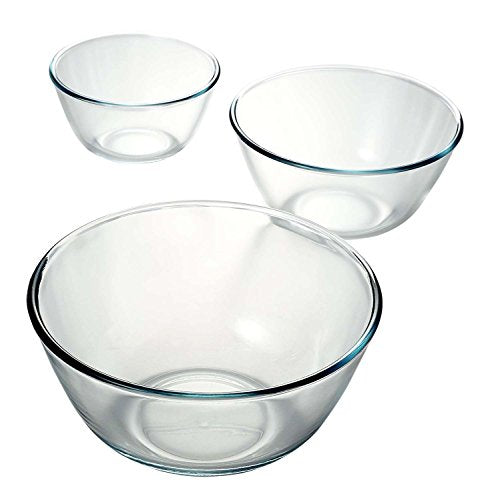 Simax Glassware 3 piece set of bowls - 3, 6.25 and 10.5 cup sizes